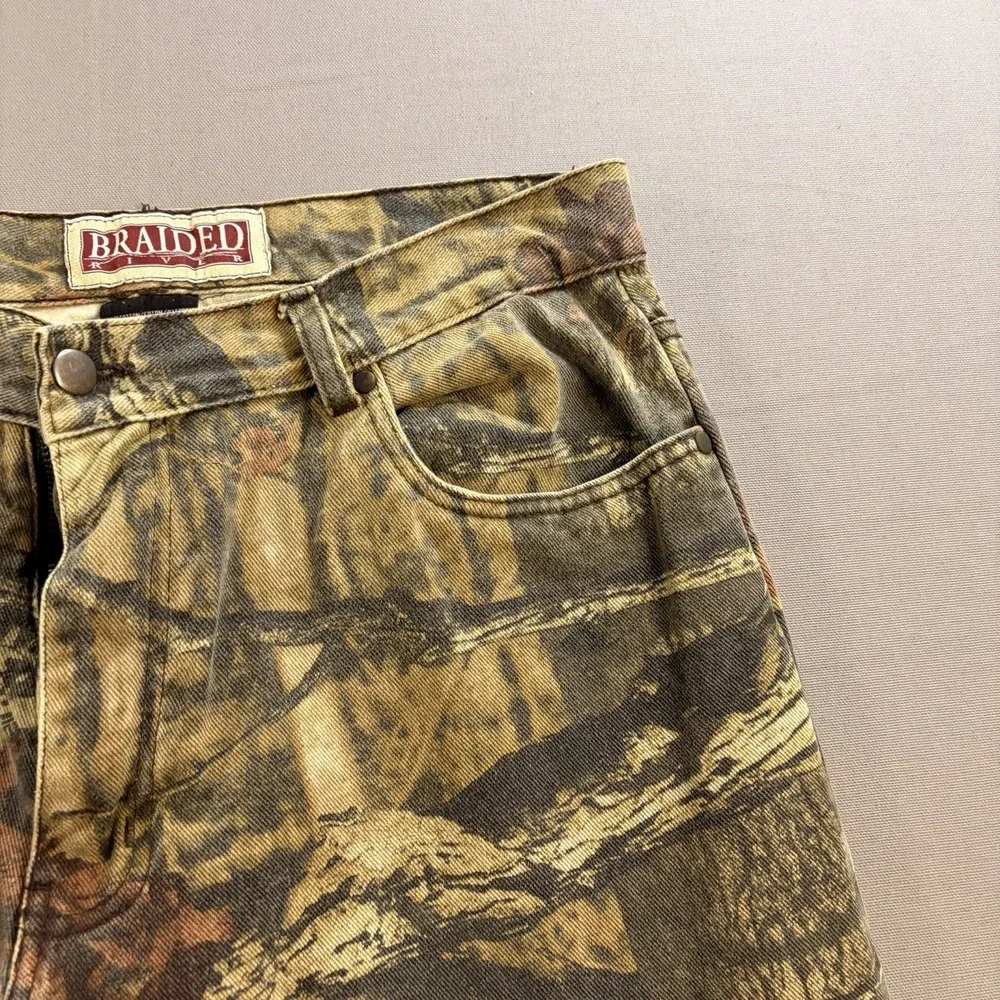 Braided River Mossy Oak Camo Hunting Pants Mens 36x30 Cotton USA Outdoor
